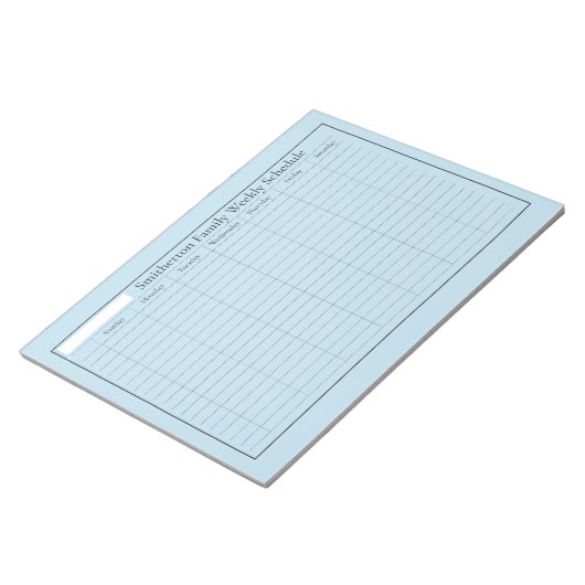 Zeitplaner Sky Blue Notepad Notizblock (angewinkelt)