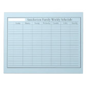 Zeitplaner Sky Blue Notepad Notizblock (Vorderseite)