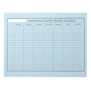 Zeitplaner Sky Blue Notepad Notizblock