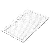 Zeitplaner White Gray Notepad Notizblock (angewinkelt)