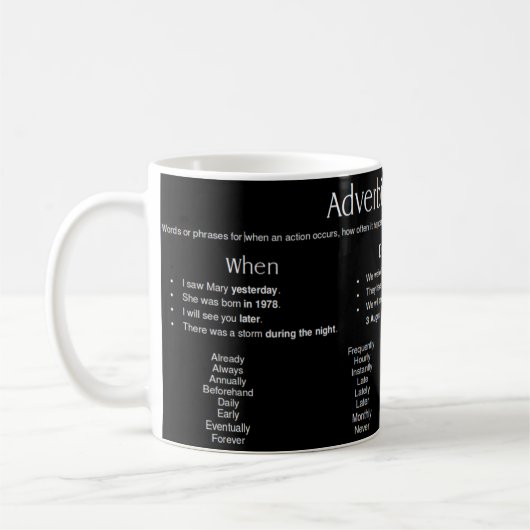 Zeitrabatte - Worte Kaffeetasse (Links)