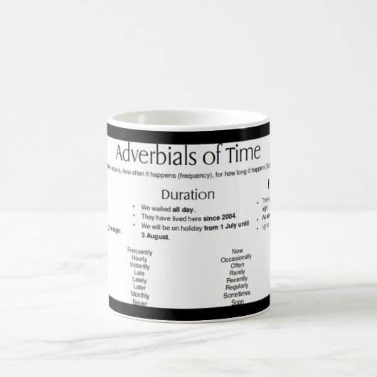 Zeitrabatte - Worte Kaffeetasse (Mittel)