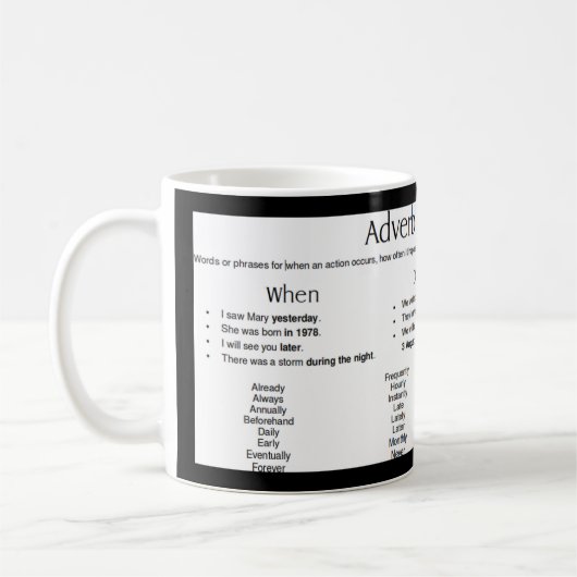 Zeitrabatte - Worte Kaffeetasse (Links)