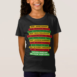 Zeitrahmen für die Schwarze Geschichte T-Shirt