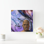 Zeiträtsel Quadratische Wanduhr (Zuhause)