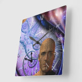 Zeiträtsel Quadratische Wanduhr (Winkel)