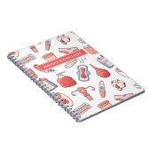 Zeitraum/Menstruationszyklus - Ihr Name/Monogramm Notizblock (Rechte Seite)