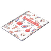 Zeitraum/Menstruationszyklus - Ihr Name/Monogramm Notizblock (Linke Seite)