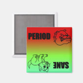 Zeitraum oder Sane Magnet (Vorderseite/Rückseite)