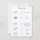 Zeitreihenfolge der Ereignisse Herzstück Leaf Tree Einladung (Vorderseite)