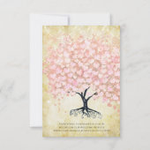 Zeitreihenfolge der Ereignisse Herzstück Leaf Tree Einladung (Rückseite)