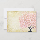 Zeitreihenfolge der Ereignisse Herzstück Leaf Tree Einladung (Rückseite)