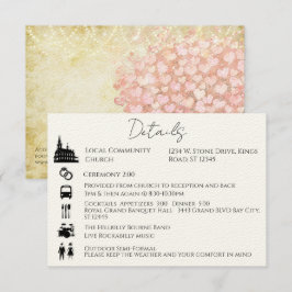 Zeitreihenfolge der Ereignisse Herzstück Leaf Tree Einladung