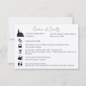 Zeitreihenfolge der Ereignisse Herzstück Leaf Tree Einladung (Vorderseite)