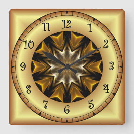 Zeitreise ~ Avant-Garde Design TTA 01 ~ Quadratische Wanduhr (Vorderseite)