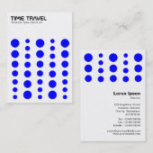 Zeitreise - Blau auf Weiß Visitenkarte (Vorne/Hinten)