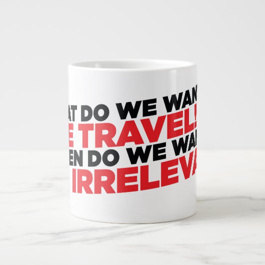 Zeitreise Jumbo-Tasse (Vorderseite)