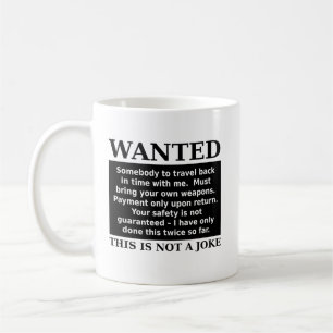 Zeitreise Kleinanzeige Lustiger Becher Humor Kaffeetasse