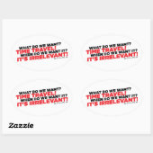 Zeitreise Ovaler Aufkleber (Blatt)