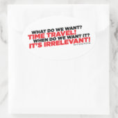 Zeitreise Ovaler Aufkleber (Tasche)