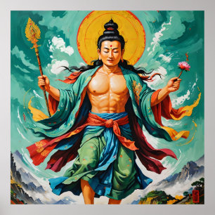 Zeitreise - Phad & Thangka Fusion Poster