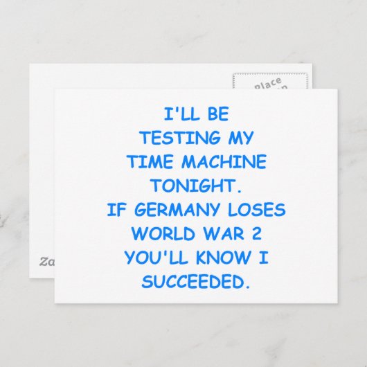 Zeitreise Postkarte (Vorne/Hinten)