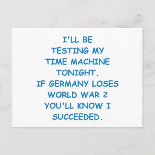 Zeitreise Postkarte (Vorderseite)