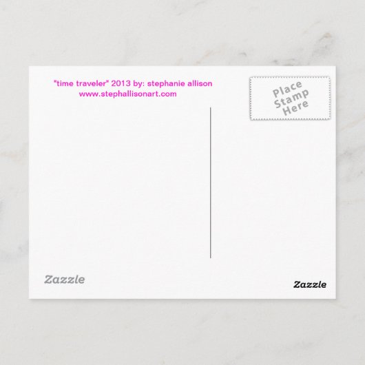 Zeitreise Postkarte (Rückseite)