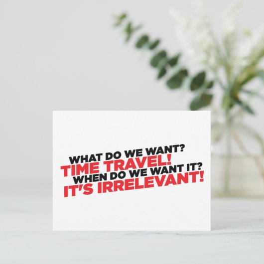 Zeitreise Postkarte (Stehend Vorderseite)