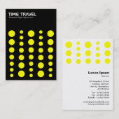 Zeitreise v1.2 - Gelb auf schwarz Visitenkarte (Vorne/Hinten)