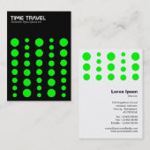 Zeitreise v1.2 - Grün auf Schwarz Visitenkarte (Vorne/Hinten)