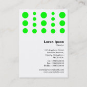 Zeitreise v1.2 - Grün auf Schwarz Visitenkarte (Rückseite)