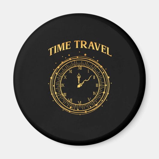 Zeitreise Vintage Uhr Science Fiction Geschenk Magnet (Vorne)