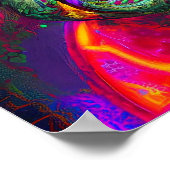 Zeitschleife; Eine surrealistische Kunst der KI Poster (Ecke)