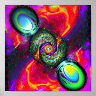 Zeitschleife; Eine surrealistische Kunst der KI Poster