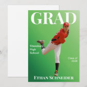 Zeitschrift Abschluss Grüne und Weiße Ankündigung (Vorne/Hinten)