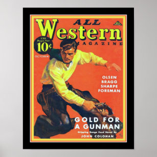Zeitschrift "All Western" der 1930er Jahre Poster