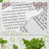 Zeitschrift Ästhetik - Retro Editorial Style Geschirrtuch (Gefaltet)