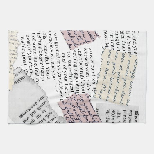 Zeitschrift Ästhetik - Retro Editorial Style Geschirrtuch (Horizontal)