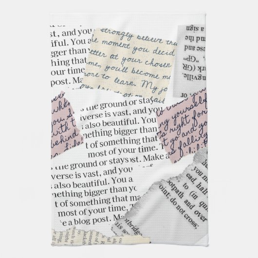 Zeitschrift Ästhetik - Retro Editorial Style Geschirrtuch (Vertikal)