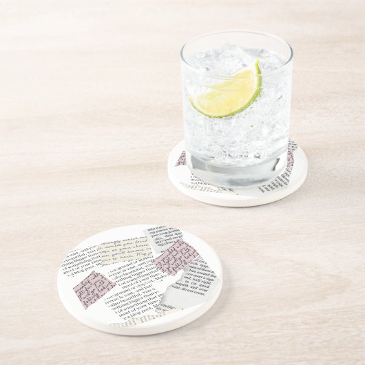 Zeitschrift Ästhetik - Retro Editorial Style Getränkeuntersetzer (Seite)