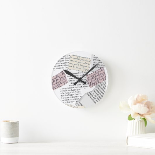 Zeitschrift Ästhetik - Retro Editorial Style Runde Wanduhr (Zuhause)