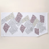 Zeitschrift Ästhetik - Retro Editorial Style Strandtuch (Vorderseite)