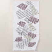 Zeitschrift Ästhetik - Retro Editorial Style Strandtuch (Vorderseite)