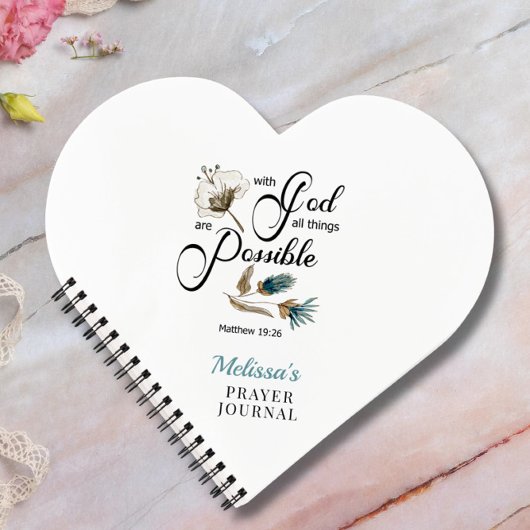 Zeitschrift BIble Verse Heart Prayer Notizblock