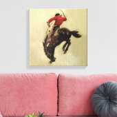 Zeitschrift "Bucking Bronco" Cover von NC Wyeth Leinwanddruck (Insitu (Wohnzimmer))