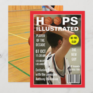 Zeitschrift Celebrity Basketball Geburtstagsparty  Einladung