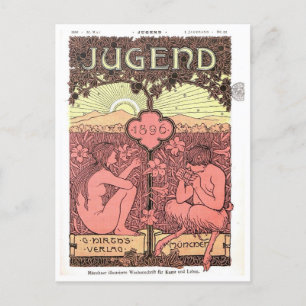 Zeitschrift Cover 1896 Vintag Style Postkarte