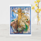 Zeitschrift Cover, Alphonse Mucha Karte (Gelbe Blume)