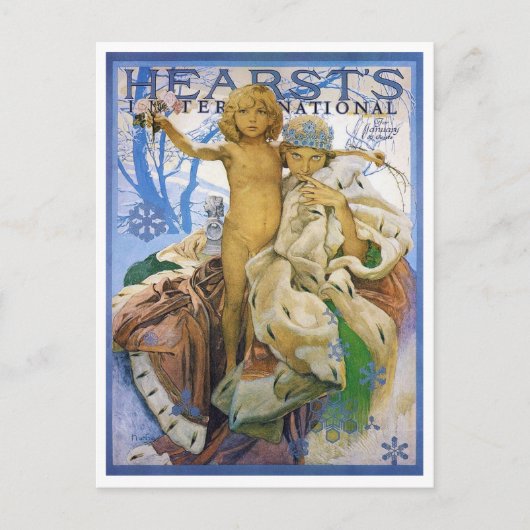 Zeitschrift Cover, Alphonse Mucha Postkarte (Vorderseite)